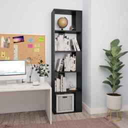 Book Cabinet/room Divider Black 45x24x159 Cm Engineered Wood Vidaxl
