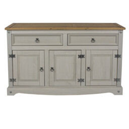 Grey Premium Corona Pine Bookcase Tv Unit Sideboard Cupboard Dining