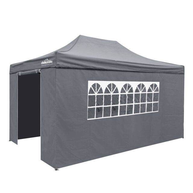 Premium 3x4.5m Pop-up Gazebo & Side Walls With Carry Bag, Stakes &