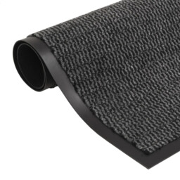 Door Mat Anthracite 40x60 Cm Tufted Polypropylene Rubber Backing