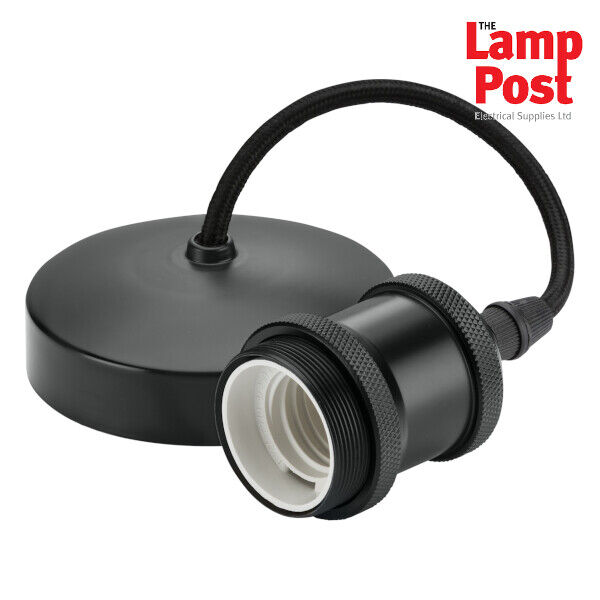 "Ml 8271at 6"" E27 Screw Vintage Ceiling Pendant Light Set - Anthracite"