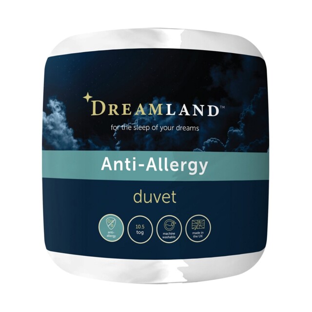 Dreamland Double Anti-allergy Duvet 10.5 Tog Medium Weight Bedding