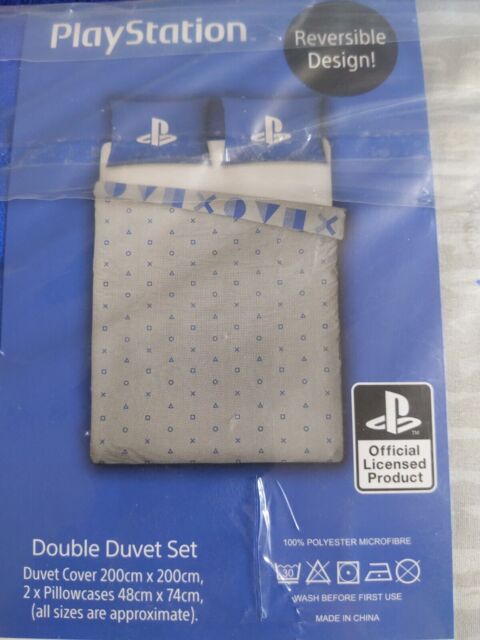 Playstation Double Duvet Set Reversible Design Supersoft&easy Iron
