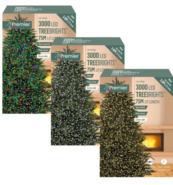Premier 3000 Led Multi-action Treebrights Christmas Lights Timer -