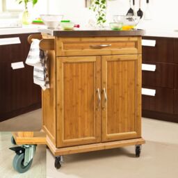 Sobuy Kitchen Storage Cabinet Island Trolley Stainless Steel