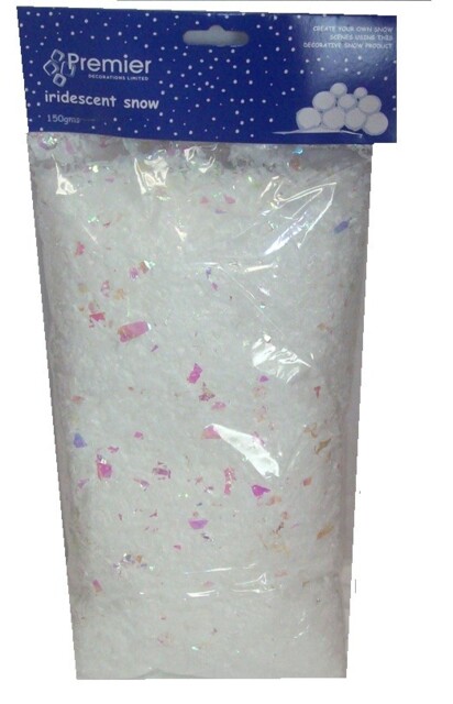 Premier Iridescent Artificial Snow Shredded 150g Festive Christmas