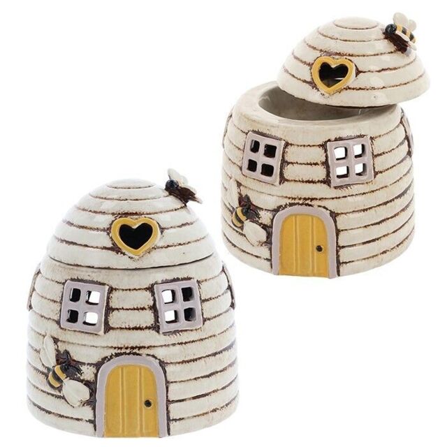 Village Pottery Cream Beehive Dome Oil/wax Warmer And Tealight Holder