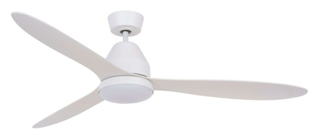 Dc Ceiling Fan With Led Light And Remote Whitehaven Matt White 142 Cm