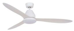 Dc Ceiling Fan With Led Light And Remote Whitehaven Matt White 142 Cm