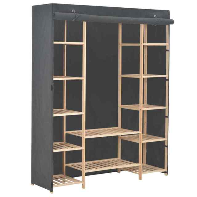 Wardrobe Grey 135x40x170 Cm Fabric Vidaxl
