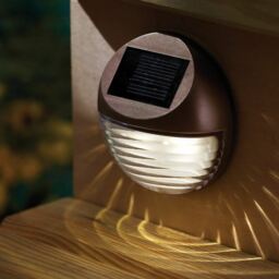 Solar Powered Led Garden Fence Lights Wall Light Patio Outdoor