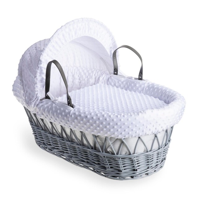 Clair De Lune Dimple Grey Wicker Moses Basket 1 Count (pack Of 1),