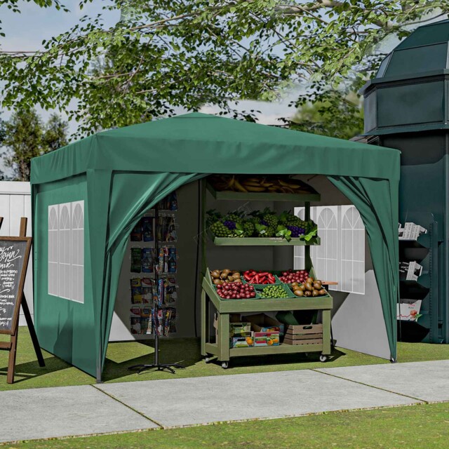 Birchtree Pop Up Gazebo 3x3m Awning Party Tent Canopy Marquee