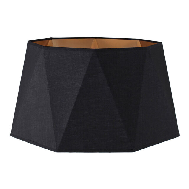 Black & Copper Geometric Ceiling Light Shade Industrial Lampshade Home