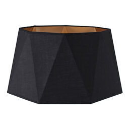 Black & Copper Geometric Ceiling Light Shade Industrial Lampshade Home