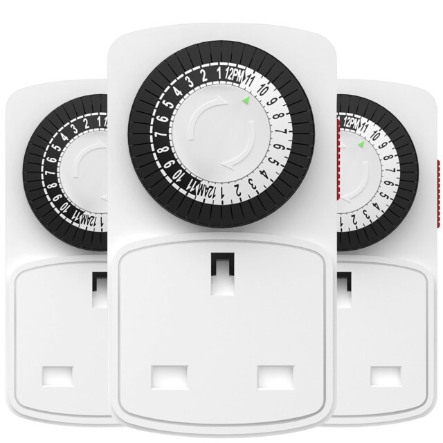24h Plug-in Timer Socket Mechanical Mini Switch For Lights Appliances