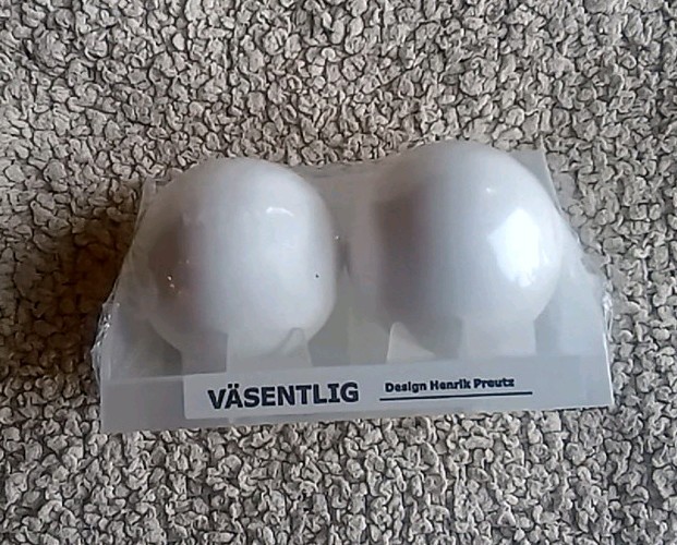 Ikea 2-pack Vasentlig Curtain Rod End Caps Pair Round White 22157🔥