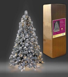 Pre Lit Christmas Tree Decor Led Pine Snowy Deluxe Office Home