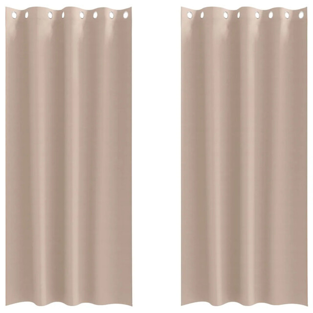 Blackout Curtains With Rings 2 Pcs Polyester Window Treatment Bedroom
