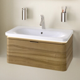 Vitra Nest Trendy Vanity Unit Gloss Anthracite Finish 60cm With Basin