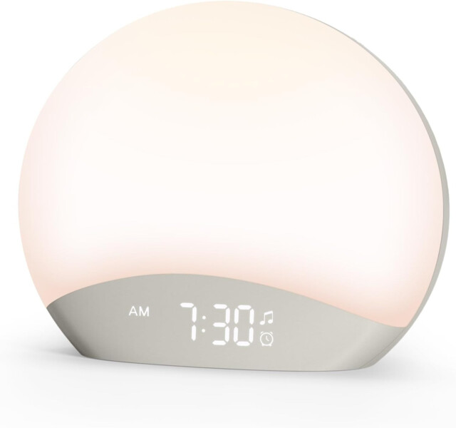 Reacher Sunrise Alarm Clock, Wake Up Light, White Noise Sound Machine,