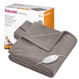Beurer Hd75 Electric Blanket With 6 Temperature Settings, Taupe, 180 X