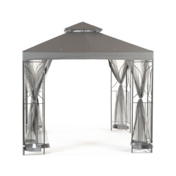 Gazebo Garden Metal 2.5m Grey Or Cream Polenza Marquee Shelter By