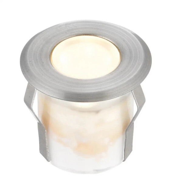 Outdoor Light Silver Cove 0.8w Led Decking Ip67 3000k Warm White Saxby