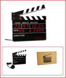 Digital Director's Flap Film Clapper Clock Table Clock Wall Clock