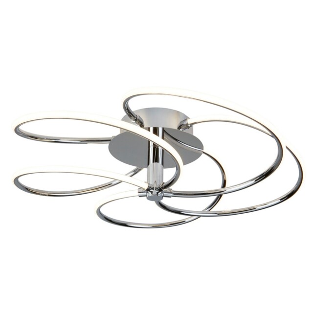 5 Lights Led Chrome Finish Flush Fitting Ceiling Pendant Light With