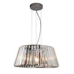 5 Lights Chrome Finish Ceiling Fitting Pendant Light With Clear