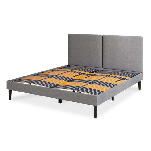 Emma Premium Signature Bed 150x200 - Dark Gray - Plain Headboard