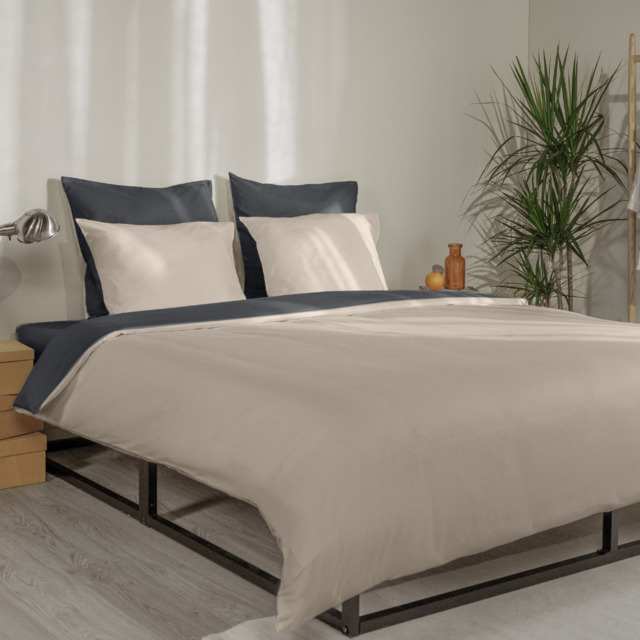 Emma Bed Linen Soft Cotton Duvet Cover 225x220 Reversible