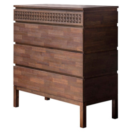 Gaia Collection Mango 4 Drawer Chest in Chocolate Mindi Brown