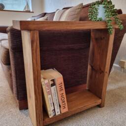 Solid Wood End Sofa Table Narrow Side - Various Sizes & Colours Available - thumbnail 2