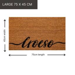 Croeso Door Mat - Welsh Welcome Coir Doormat House Warming Gift, New Home. Gift Coir Door Mat Indoor By Lpdoormats - thumbnail 3