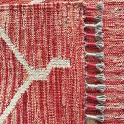 Nordic Runner Kilim Rug, Modern Artisan Scandinavian Afghan Turkish Abstract Art Wool Rug 203x62 cm - thumbnail 3