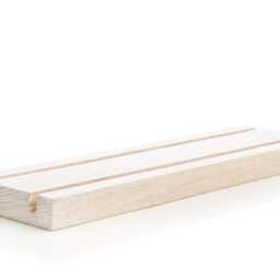 Personalized Oak Wood Multiple Business Card Holder Desk Organizer Company Gift - thumbnail 2