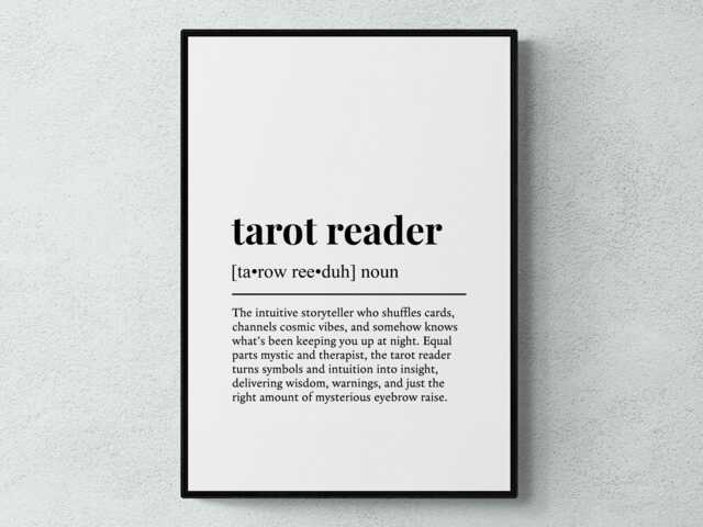 Tarot Reader Funny Definition Spiritual Job Gift Wall Art Print - image 1