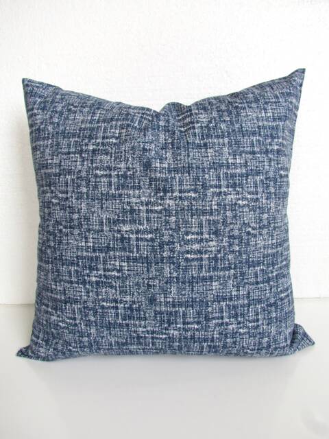 Blue Pillow Covers Dark Pillows Cobalt Solid 16 18x18 20 Denim Navy - image 1