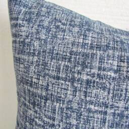 Blue Pillow Covers Dark Pillows Cobalt Solid 16 18x18 20 Denim Navy - thumbnail 2