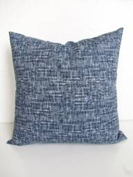 Blue Pillow Covers Dark Pillows Cobalt Solid 16 18x18 20 Denim Navy - thumbnail 1