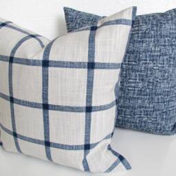 Blue Pillow Covers Dark Pillows Cobalt Solid 16 18x18 20 Denim Navy - thumbnail 3