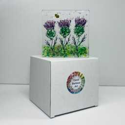 Thistle & Bee Design Handmade Fused Glass Tealight Holder - thumbnail 3