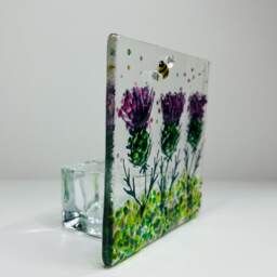 Thistle & Bee Design Handmade Fused Glass Tealight Holder - thumbnail 2