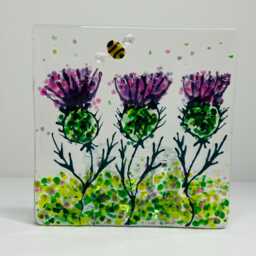 Thistle & Bee Design Handmade Fused Glass Tealight Holder - thumbnail 1