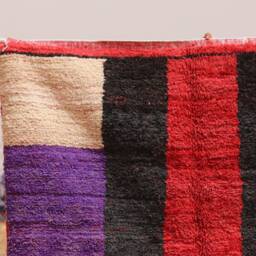 Colorful Abstract Boujad Rug Handmade Moroccan Wool Carpet - thumbnail 2