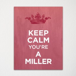 Last Name Keep Calm Print - Custom Fine Art Choice Of Color Purchase 3 & Receive 1 Free - thumbnail 2