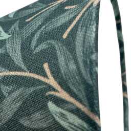 William Morris Candle Clip Lampshade With Willow Bough Dark Green, Handmade Lampshade, On Leaf - thumbnail 3