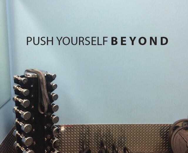 Push Yourself Beyond, Gym Wall Decor, Fitness Studio Ideas, Ideas - image 1